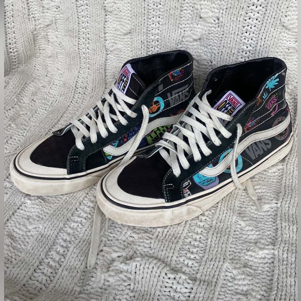 Vans Sk8-Hi 138 Decon V66 Black US Mens 9.5 Womens 11 Retro High Top Ska… - Picture 2 of 10